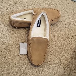 Land's End Suede Moccasin Slippers Size 7